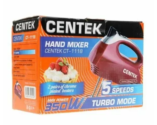 Миксер Centek CT-1118 хром/вишня