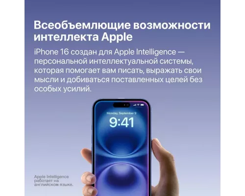 Смартфон Apple iPhone 16 128GB Teal (1Sim)