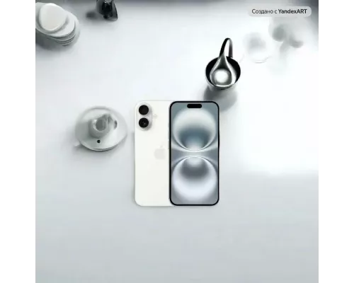 Смартфон Apple iPhone 16 256GB White (1Sim)