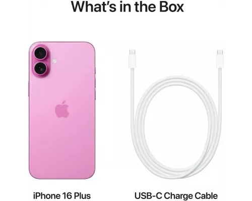 Смартфон Apple iPhone 16 Plus 128GB Pink (1Sim)