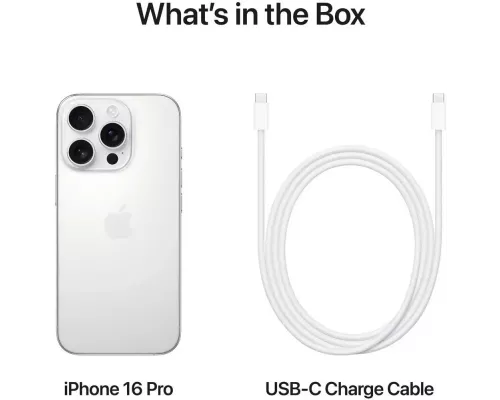Смартфон Apple iPhone 16 Pro 512GB White Titanium (1Sim)