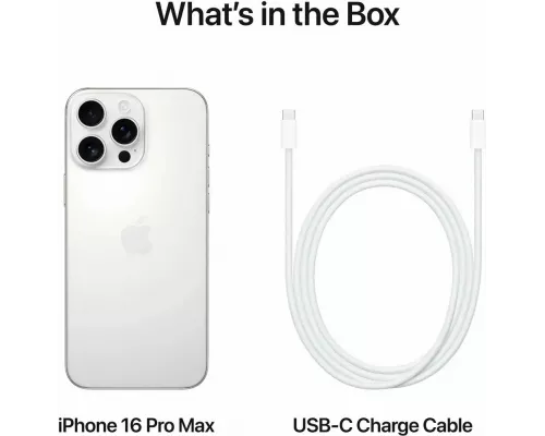 Смартфон Apple iPhone 16 Pro Max 1TB White Titanium (eSim)