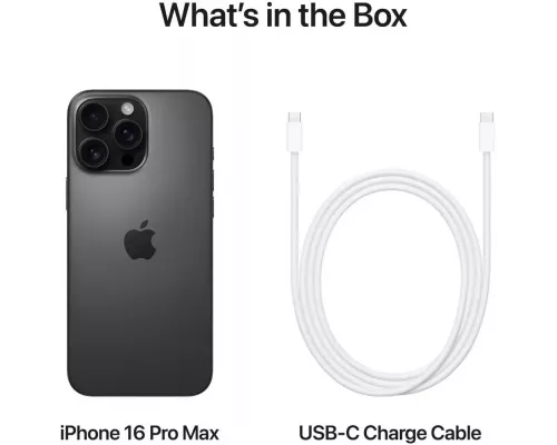 Смартфон Apple iPhone 16 Pro Max 256GB Black Titanium (1Sim)