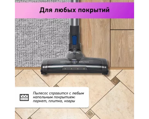 Вертикальный пылесос BBK BV3001 синий/серый