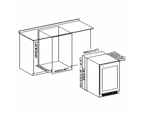 Винный шкаф Korting KFW 803 DB GN