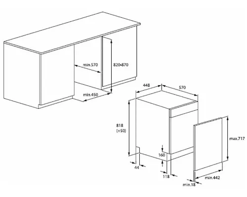 Встраиваемая посудомоечная машина GRUNDIG GSVP4151P