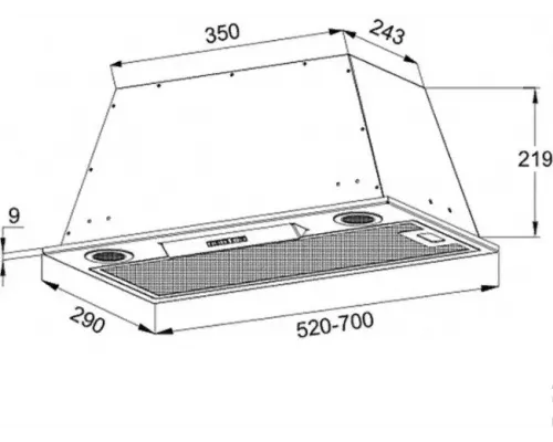 Встраиваемая вытяжка Korting KHI 6755 W