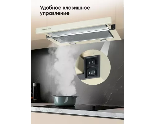 Встраиваемая вытяжка Zigmund & Shtain K 017.6 X бежевый
