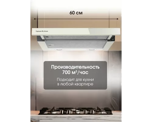 Встраиваемая вытяжка Zigmund & Shtain K 017.6 X бежевый