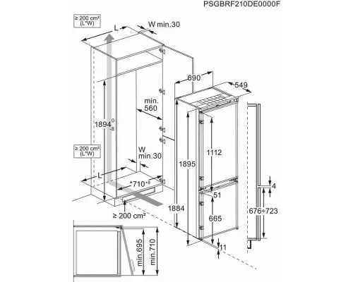 Встраиваемый холодильник Electrolux ENP7TD75S