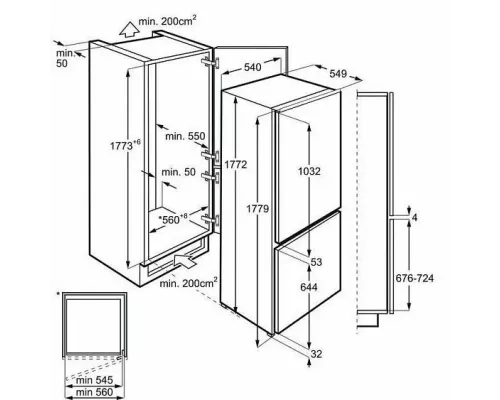 Встраиваемый холодильник Electrolux RNT2LF18S