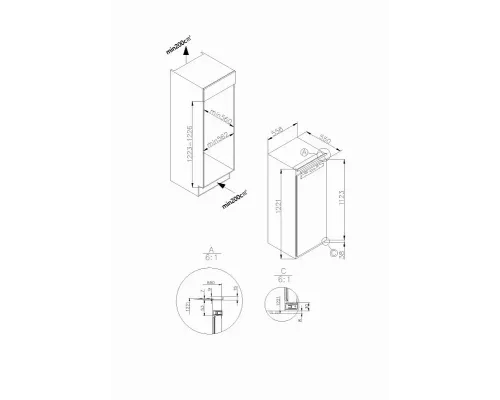 Встраиваемый холодильник Korting KSI 1221