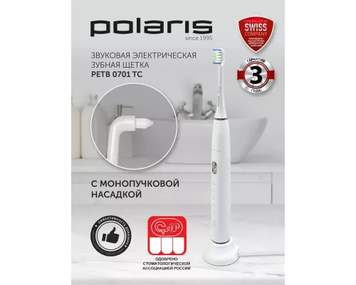 Зубная щетка электрическая Polaris PETB 0701 TC белый