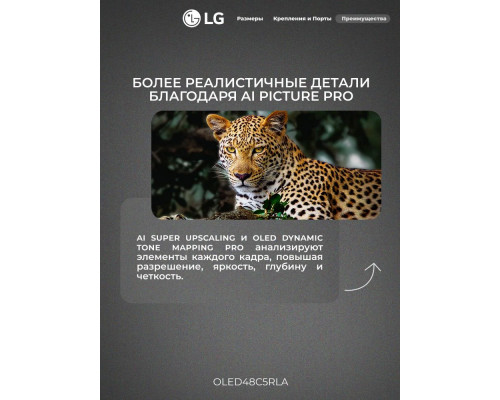 Телевизор LG OLED48C5RLA серебристый Телевизор LG OLED48C5RLA серебристый