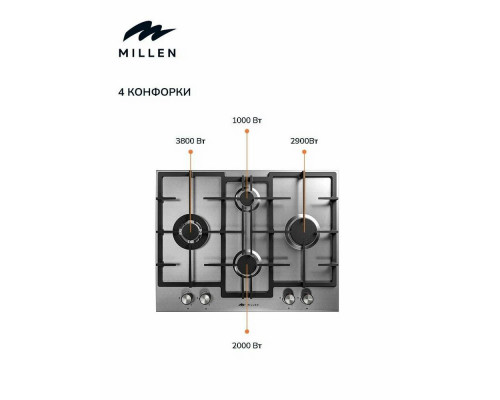 Варочная поверхность MILLEN MGHD 6501 IX Варочная поверхность MILLEN MGHD 6501 IX