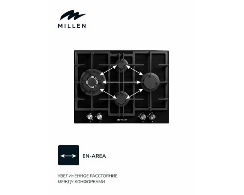 Варочная поверхность MILLEN MGHGD 6501 BL Варочная поверхность MILLEN MGHGD 6501 BL