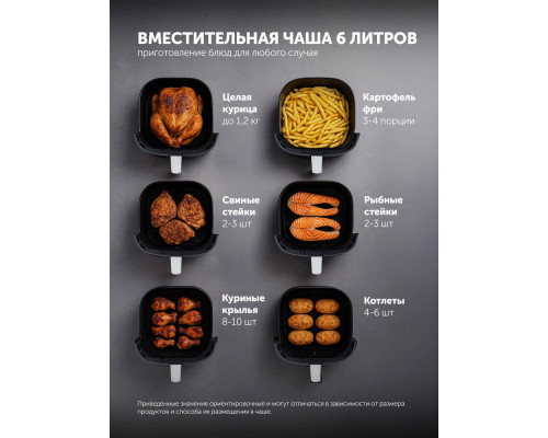 Аэрогриль Polaris PAF 6006DW темно-серый