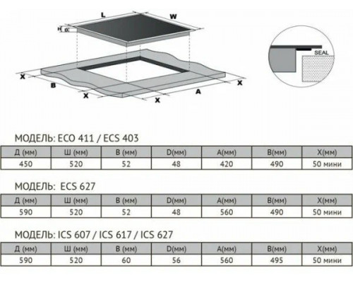 Варочная поверохность Kuppersberg ECS 403 черный