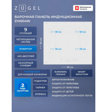 Варочная поверхность Zugel ZIH604W белый
