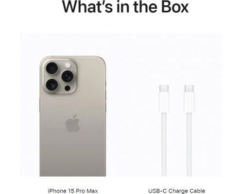 Смартфон Apple iPhone 15 Pro Max 512GB Natural Titanium (1Sim)