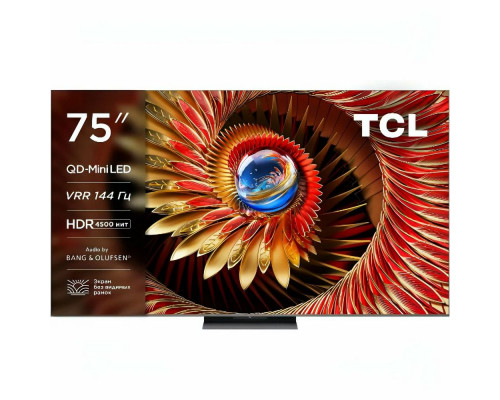 Телевизор TCL 75C8K черный