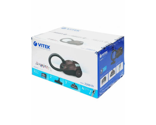 Пылесос Vitek VT-8138 коричневый/черный