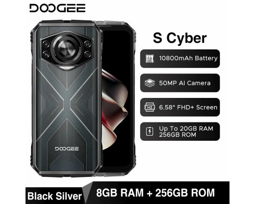 Смартфон Doogee S Cyber 8/256Gb серебристый