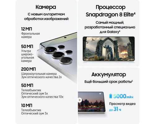 Смартфон Samsung Galaxy S25 Ultra 12/256Gb черный титан
