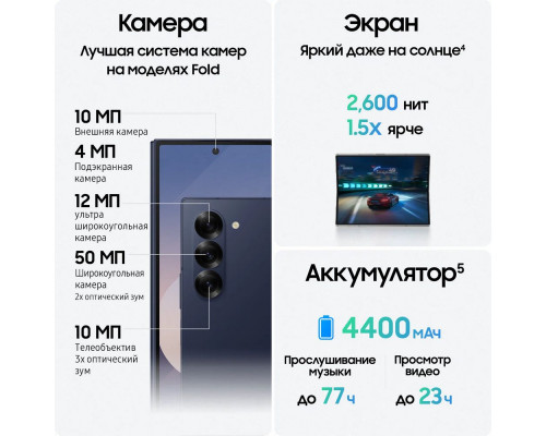 Смартфон Samsung Galaxy Z Fold 6 12/512Gb синий