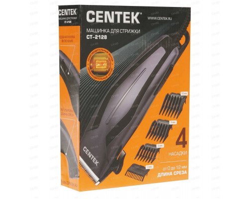Машинка для стрижки волос Centek CT-2128 черный/фиолетовый