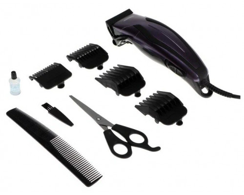 Машинка для стрижки волос Centek CT-2128 черный/фиолетовый