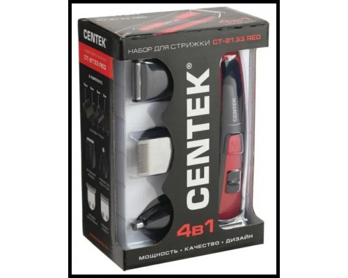 Машинка для стрижки волос Centek CT-2133 красный