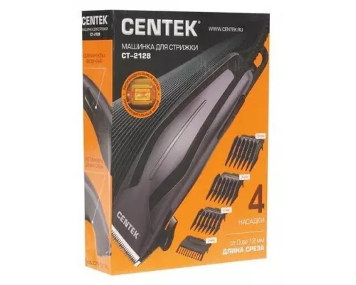 Машинка для стрижки волос Centek CT-2128 черный/фиолетовый