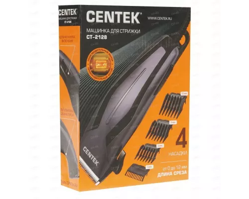Машинка для стрижки волос Centek CT-2128 черный/фиолетовый