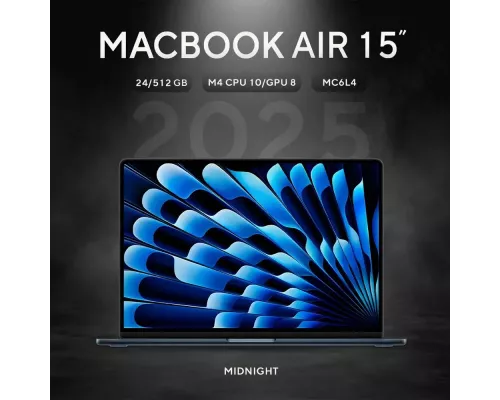 Ноутбук Apple MacBook Air 15 M4 24/512 Midnight (MC6L4)