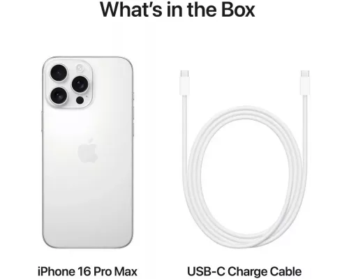 Смартфон Apple iPhone 16 Pro Max 512GB White Titanium (2Sim)