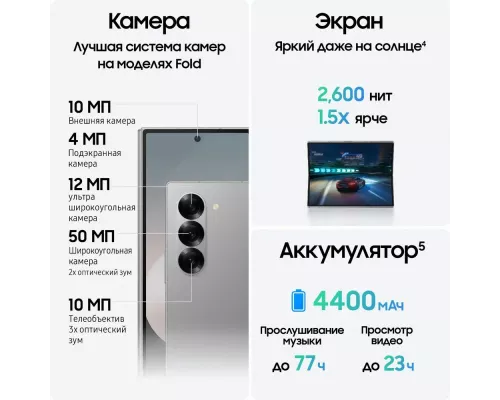 Смартфон Samsung Galaxy Z Fold 6 12/256Gb серый