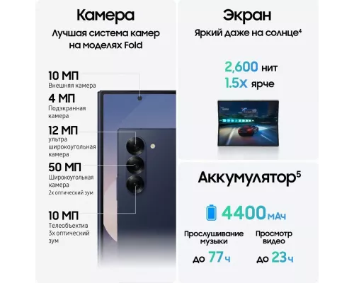 Смартфон Samsung Galaxy Z Fold 6 12/512Gb синий