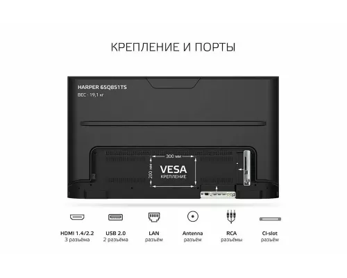 Телевизор Harper 65Q851TS