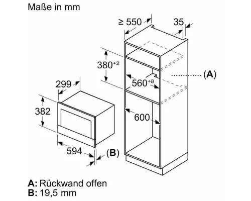 Встраиваемая микроволновая печь Bosch BFR9221B1 черный