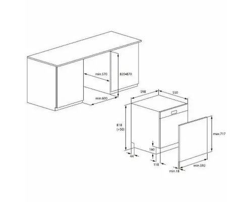 Встраиваемая посудомоечная машина Hotpoint HI 4C66