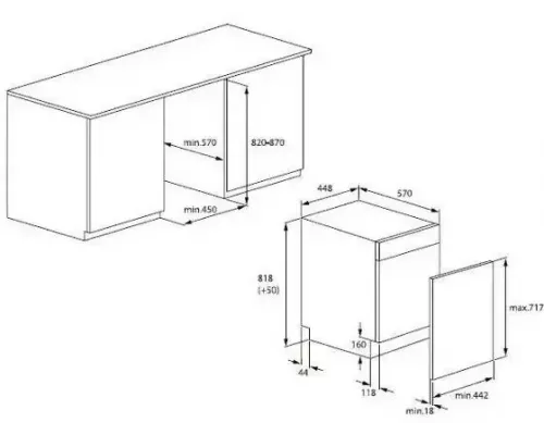 Встраиваемая посудомоечная машина Hotpoint HIS 2D86 D