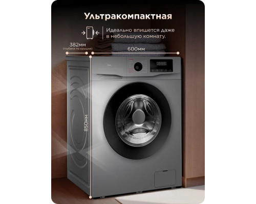 Стиральная машина TCL W-SF606G серый/черный
