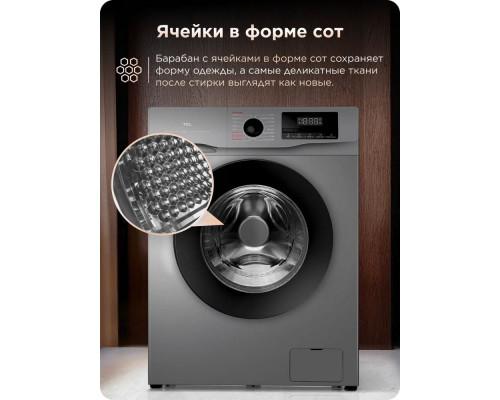 Стиральная машина TCL W-SF606G серый/черный