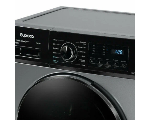 Стиральная машина БИРЮСА WM-SM610/08 S металлик/хром/черный