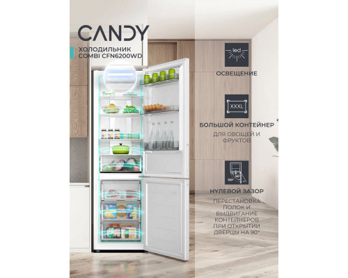 Холодильник CANDY CFN6200WD белый