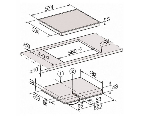 Варочная поверхность Miele KM 6520 FR черный