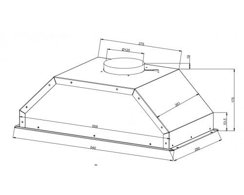 Встраиваемая вытяжка MONSHER ANGERS 60 Acier