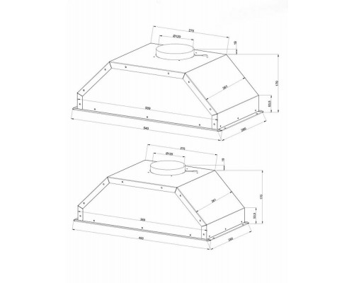 Встраиваемая вытяжка MONSHER ANGERS 60 Acier