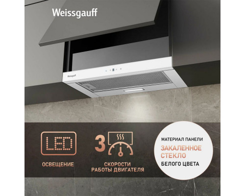 Встраиваемая вытяжка Weissgauff TEL 600 TC WH